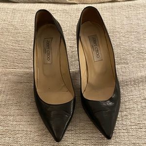 Jimmy Choo black leather pumps size 38
